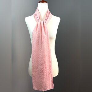 Ann Taylor 100% Silk Beaded Scarf Pink with Gorgeous Iridescent Beads